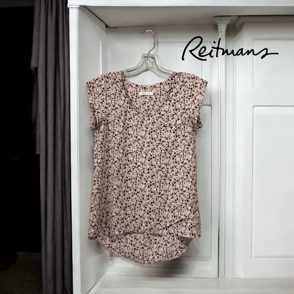 Reitmans, Pink Floral Sleeveless Blouse, XS - Picture 1 of 8